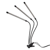 3 Head Clip Plant Light Full Spectrum Red White Warm Light 10 Level Dimmable USB LED Plant Growing Lamp with Timer
