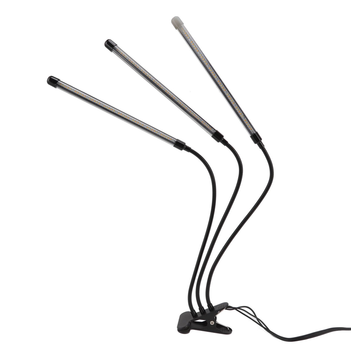 3 Head Clip Plant Light Full Spectrum Red White Warm Light 10 Level Dimmable USB LED Plant Growing Lamp with Timer