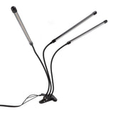 3 Head Clip Plant Light Full Spectrum Red White Warm Light 10 Level Dimmable USB LED Plant Growing Lamp with Timer