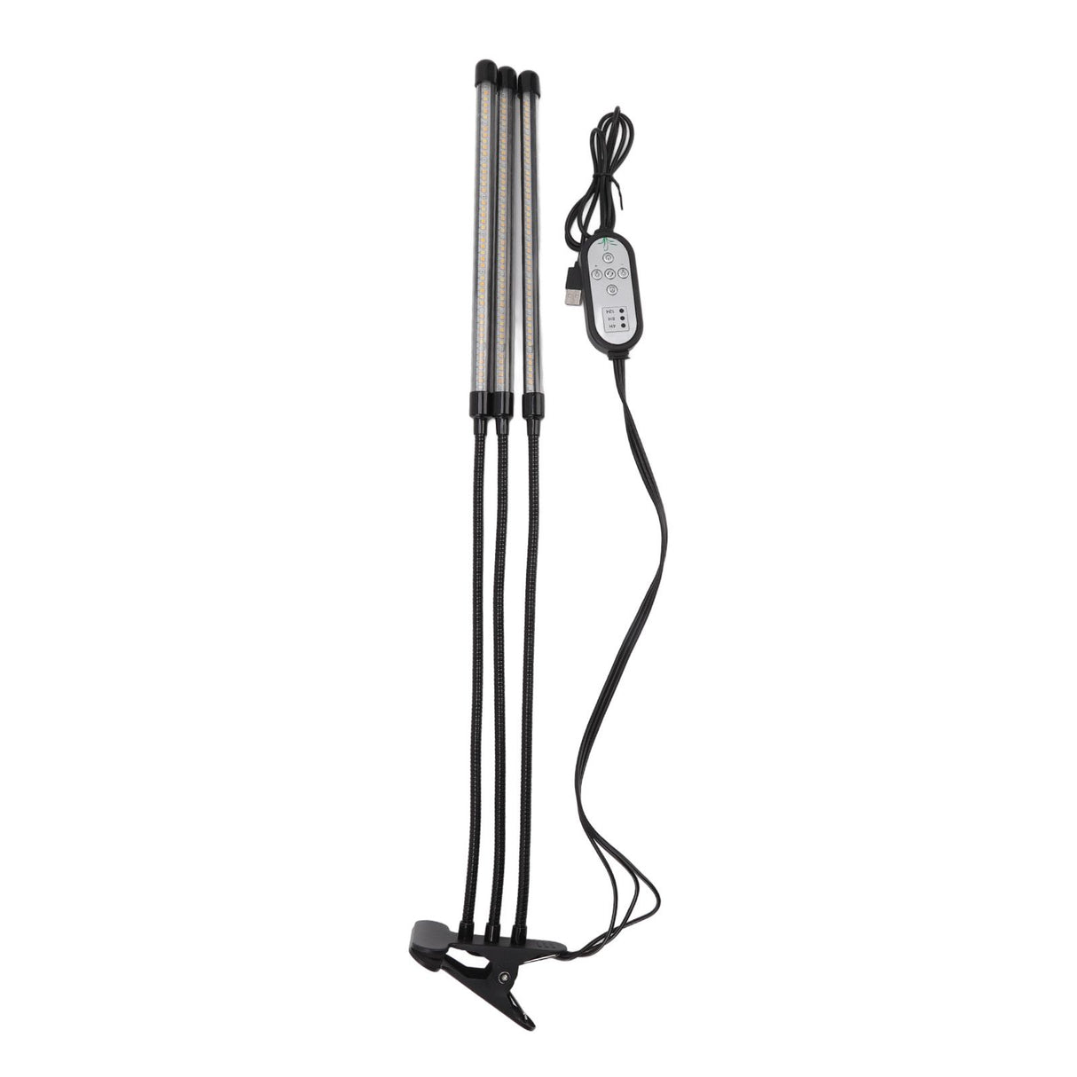 3 Head Clip Plant Light Full Spectrum Red White Warm Light 10 Level Dimmable USB LED Plant Growing Lamp with Timer