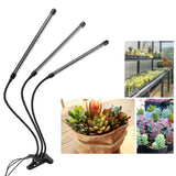 3 Head Clip Plant Light Full Spectrum Red White Warm Light 10 Level Dimmable USB LED Plant Growing Lamp with Timer