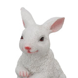 1 Pair Bunny Rabbit Ornaments Decorations Resin Art Craft Animal Model Sculpture Statue Figurine for Balcony Garden