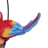 Hanging Iron Ring Parrots Resin Waterproof Exquisite Garden Hanging Parrot Statue Decor for Courtyard Balcony