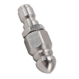 G1/4 Inch Stainless Steel High Pressure Washer Drain Sewer Cleaning Pipe Jetter Spray Quick Plug Drain Hose Nozzle