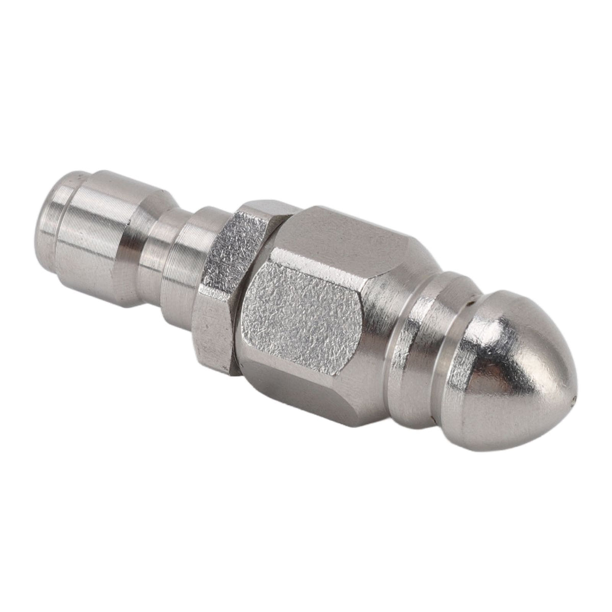 G1/4 Inch Stainless Steel High Pressure Washer Drain Sewer Cleaning Pipe Jetter Spray Quick Plug Drain Hose Nozzle