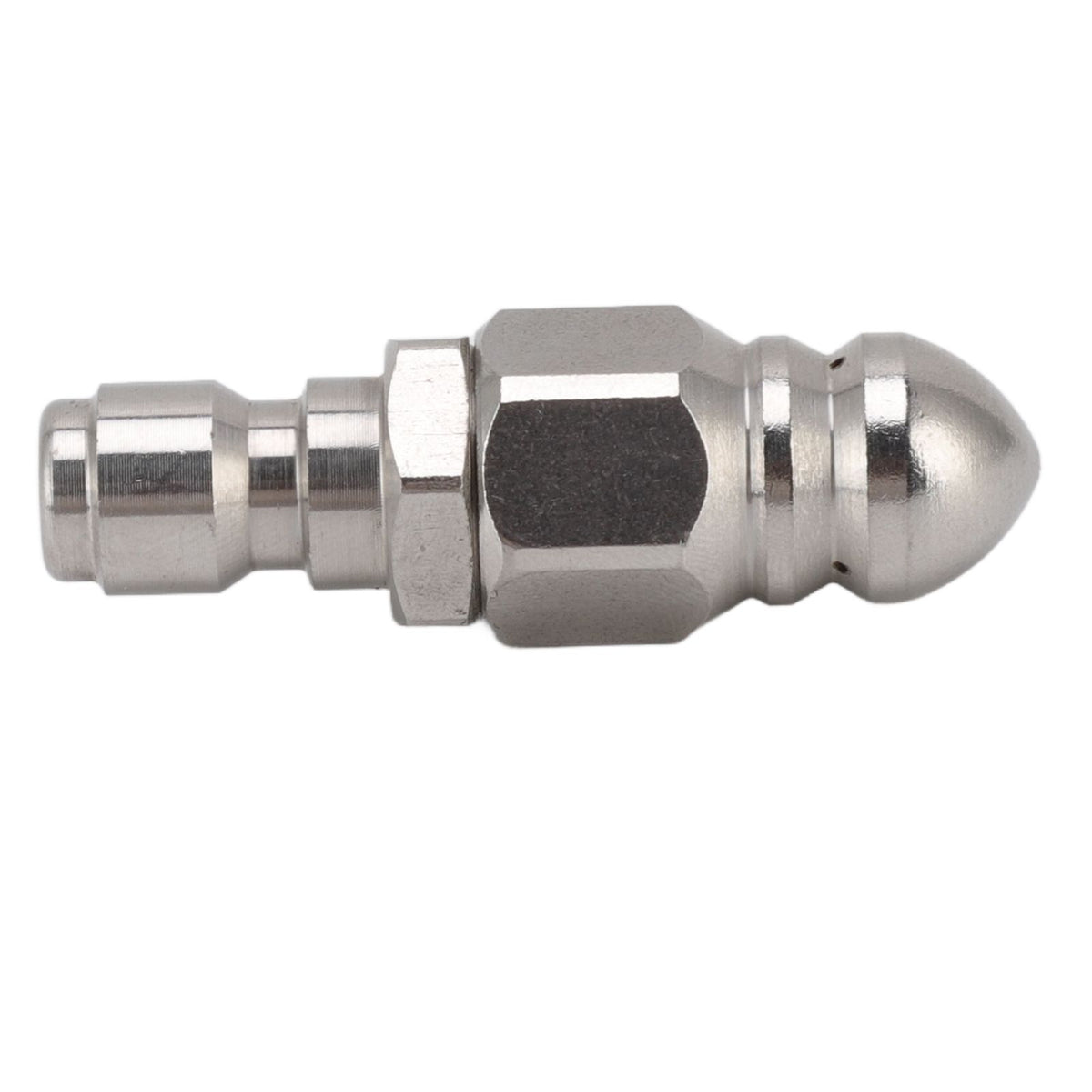 G1/4 Inch Stainless Steel High Pressure Washer Drain Sewer Cleaning Pipe Jetter Spray Quick Plug Drain Hose Nozzle