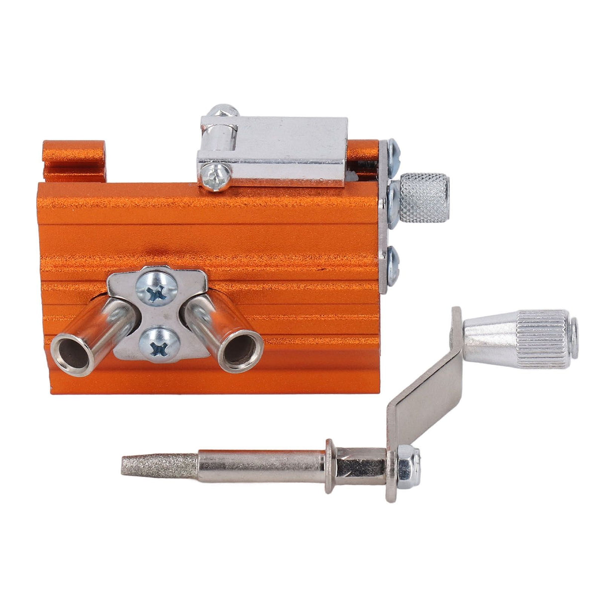Portable Crank Chainsaw Sharpening Jig Stainless Steel Chainsaw Tooth Blade Grinder Precise Sharpening Kit for Repairing