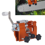 Portable Crank Chainsaw Sharpening Jig Stainless Steel Chainsaw Tooth Blade Grinder Precise Sharpening Kit for Repairing