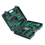 Potted Plant Pruning Shovel Kit Garden Planting Weeding Set Bonsai Trimming Garden Tools Green 10 PCS - Side View