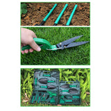 Potted Plant Pruning Shovel Kit Garden Planting Weeding Set Bonsai Trimming Garden Tools Green 10 PCS