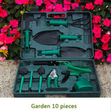 Potted Plant Pruning Shovel Kit Garden Planting Weeding Set Bonsai Trimming Garden Tools Green 10 PCS - Extra Image