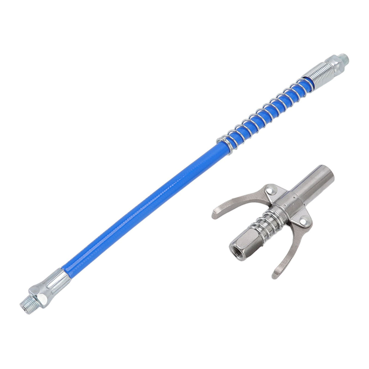 Grease Tool Coupler Electric Manual High Pressure Oil Nozzle Double Locking Clamp Grease Nozzle with 30.5cm Hose Male Thread G1/8 Type A 9x6x1.8cm/3.5x2.4x0.7in