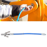 Grease Tool Coupler Electric Manual High Pressure Oil Nozzle Double Locking Clamp Grease Nozzle with 30.5cm Hose Male Thread G1/8 Type A 9x6x1.8cm/3.5x2.4x0.7in - Extra Image