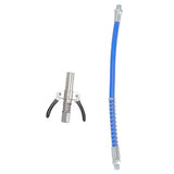 Grease Tool Coupler Electric Manual High Pressure Oil Nozzle Double Locking Clamp Grease Nozzle with 30.5cm Hose Male Thread G1/8 Type B 9x7x1.6cm/3.5x2.8x0.6in