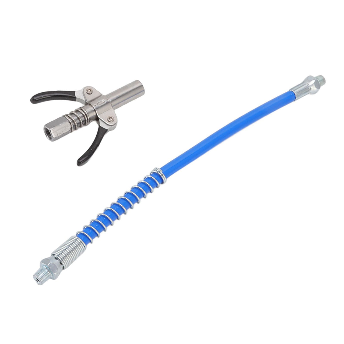 Grease Tool Coupler Electric Manual High Pressure Oil Nozzle Double Locking Clamp Grease Nozzle with 30.5cm Hose Male Thread G1/8 Type B 9x7x1.6cm/3.5x2.8x0.6in