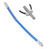 Grease Tool Coupler Electric Manual High Pressure Oil Nozzle Double Locking Clamp Grease Nozzle with 30.5cm Hose Male Thread G1/8 Type B 9x7x1.6cm/3.5x2.8x0.6in