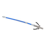 Grease Tool Coupler Electric Manual High Pressure Oil Nozzle Double Locking Clamp Grease Nozzle with 30.5cm Hose Male Thread G1/8 Type B 9x7x1.6cm/3.5x2.8x0.6in - Rear View