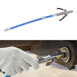 Grease Tool Coupler Electric Manual High Pressure Oil Nozzle Double Locking Clamp Grease Nozzle with 30.5cm Hose Male Thread G1/8 Type B 9x7x1.6cm/3.5x2.8x0.6in