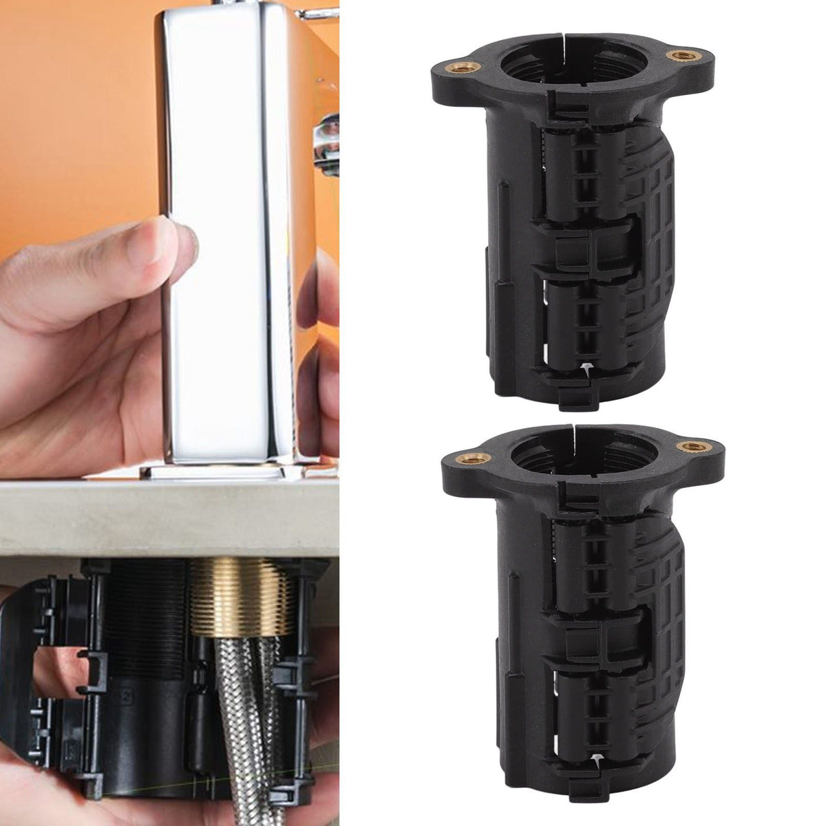 2 Sets Faucet Anti Loose Nut Fastener Quick Release Assembly Nut Fixed Base Kitchen Basin Tap Accessory