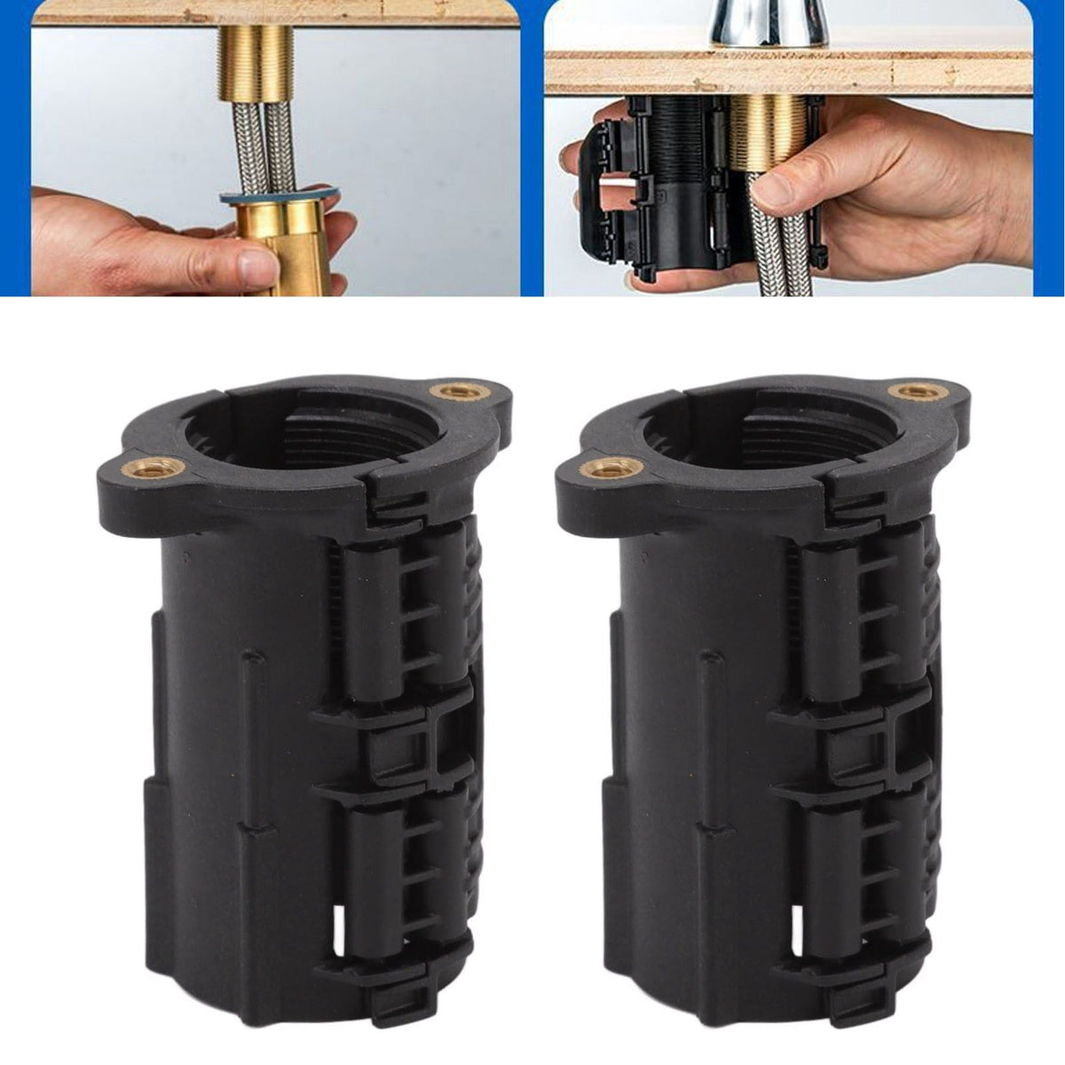 2 Sets Faucet Anti Loose Nut Fastener Quick Release Assembly Nut Fixed Base Kitchen Basin Tap Accessory
