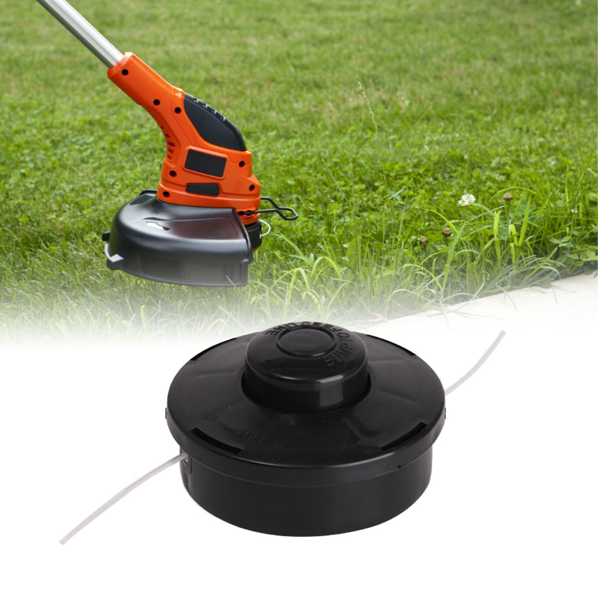Trimmer Head Replacement for Lawn Mower Garden Grass Trimmer Garden Tool Accessories Black Trimming Head