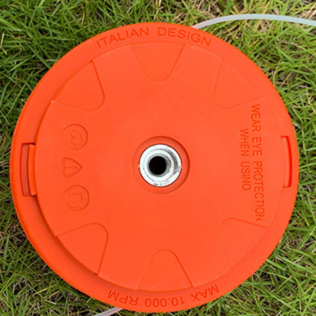 Lawn Mower Trimmer Head Dismantle Free Plastic Aluminum Trimming Head for Garden Mowing Machine Orange