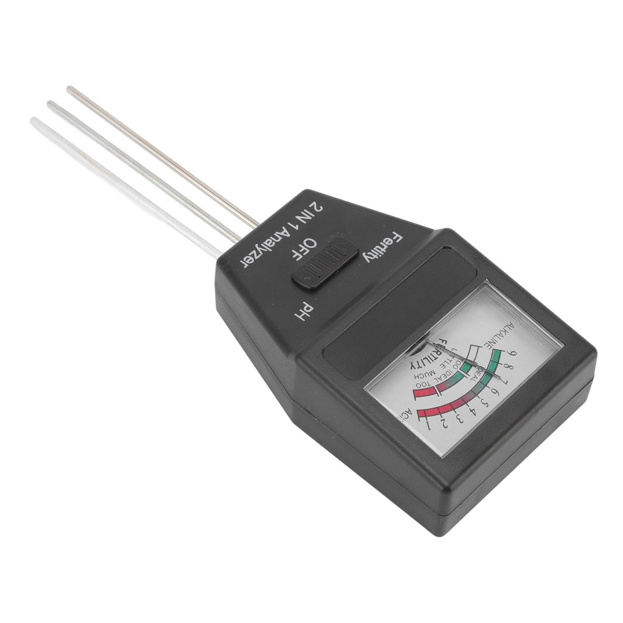 2 in 1 Soil PH Meter Soil Fertility Tester with 3 Probes for Home Garden Lawn Farm Indoor and Outdoor Use