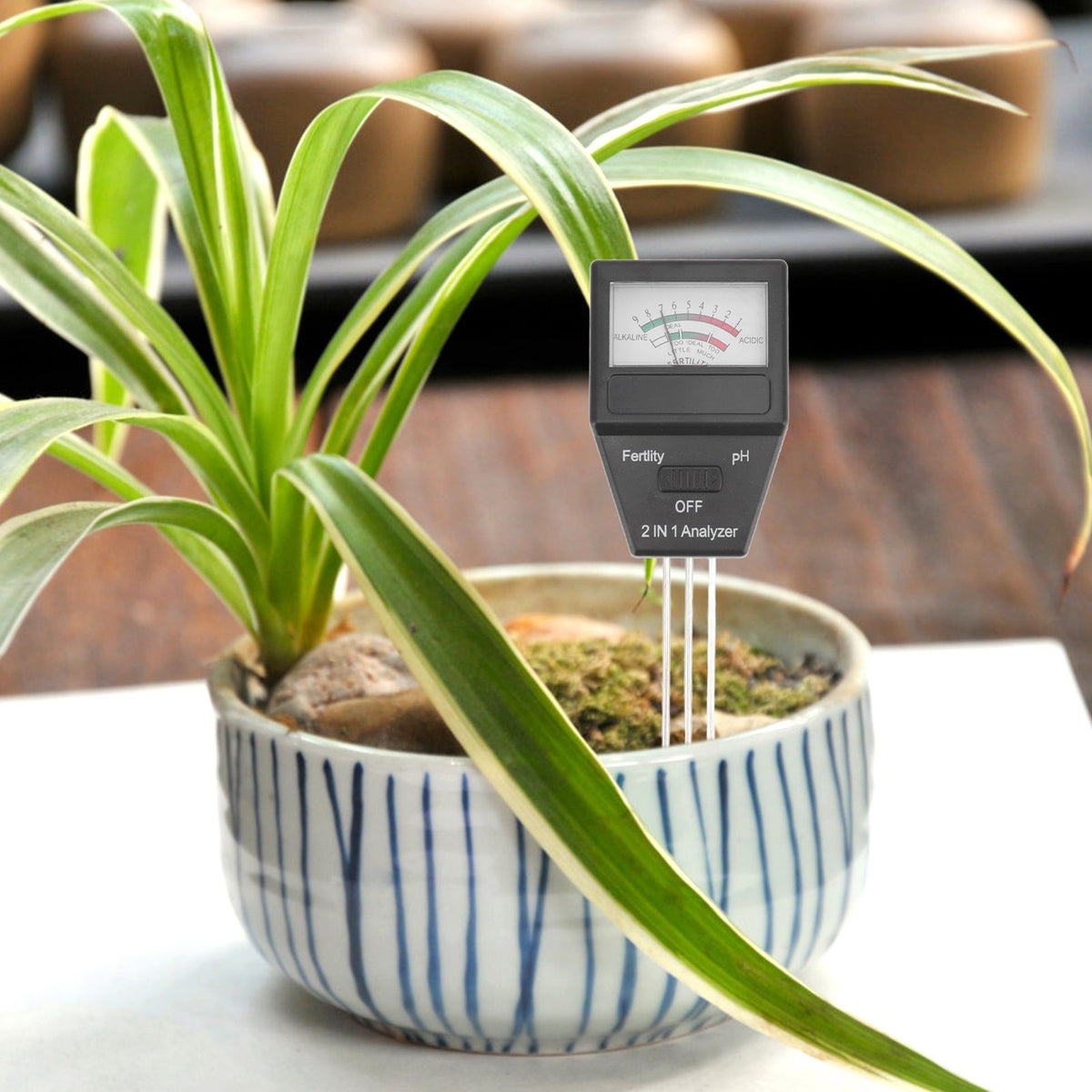2 in 1 Soil PH Meter Soil Fertility Tester with 3 Probes for Home Garden Lawn Farm Indoor and Outdoor Use