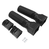 Rain Gutter Downspout Extensions Flexible Universal Drain Downspout Extender Drainage Connector Extendable From 20in to 29in Black - Front View