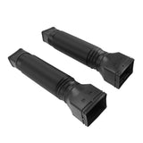 Rain Gutter Downspout Extensions Flexible Universal Drain Downspout Extender Drainage Connector Extendable From 20in to 29in Black - Close-Up Angle