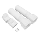 Rain Gutter Downspout Extensions Flexible Universal Drain Downspout Extender Drainage Connector Extendable From 20in to 29in White - Front View