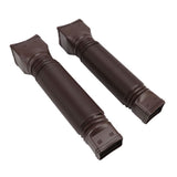 Rain Gutter Downspout Extensions Flexible Universal Drain Downspout Extender Drainage Connector Extendable From 20in to 29in Brown - Top-Down View