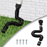 Downspout Extender Retractable Rain Gutter Drainage Pipe Down Spout Drain Extensions Black