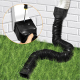 Downspout Extender Retractable Rain Gutter Drainage Pipe Down Spout Drain Extensions Black