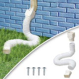 Downspout Extender Retractable Rain Gutter Drainage Pipe Down Spout Drain Extensions White