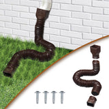 Downspout Extender Retractable Rain Gutter Drainage Pipe Down Spout Drain Extensions Brown - Extra Image