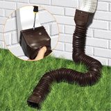 Downspout Extender Retractable Rain Gutter Drainage Pipe Down Spout Drain Extensions Brown