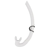 Diving Breathing Tube Foldable Soft Mouthpiece Silicone Freediving Snorkel for Spearfishing Swimming Snorkeling White