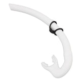 Diving Breathing Tube Foldable Soft Mouthpiece Silicone Freediving Snorkel for Spearfishing Swimming Snorkeling White