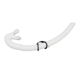 Diving Breathing Tube Foldable Soft Mouthpiece Silicone Freediving Snorkel for Spearfishing Swimming Snorkeling White