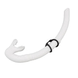 Diving Breathing Tube Foldable Soft Mouthpiece Silicone Freediving Snorkel for Spearfishing Swimming Snorkeling White