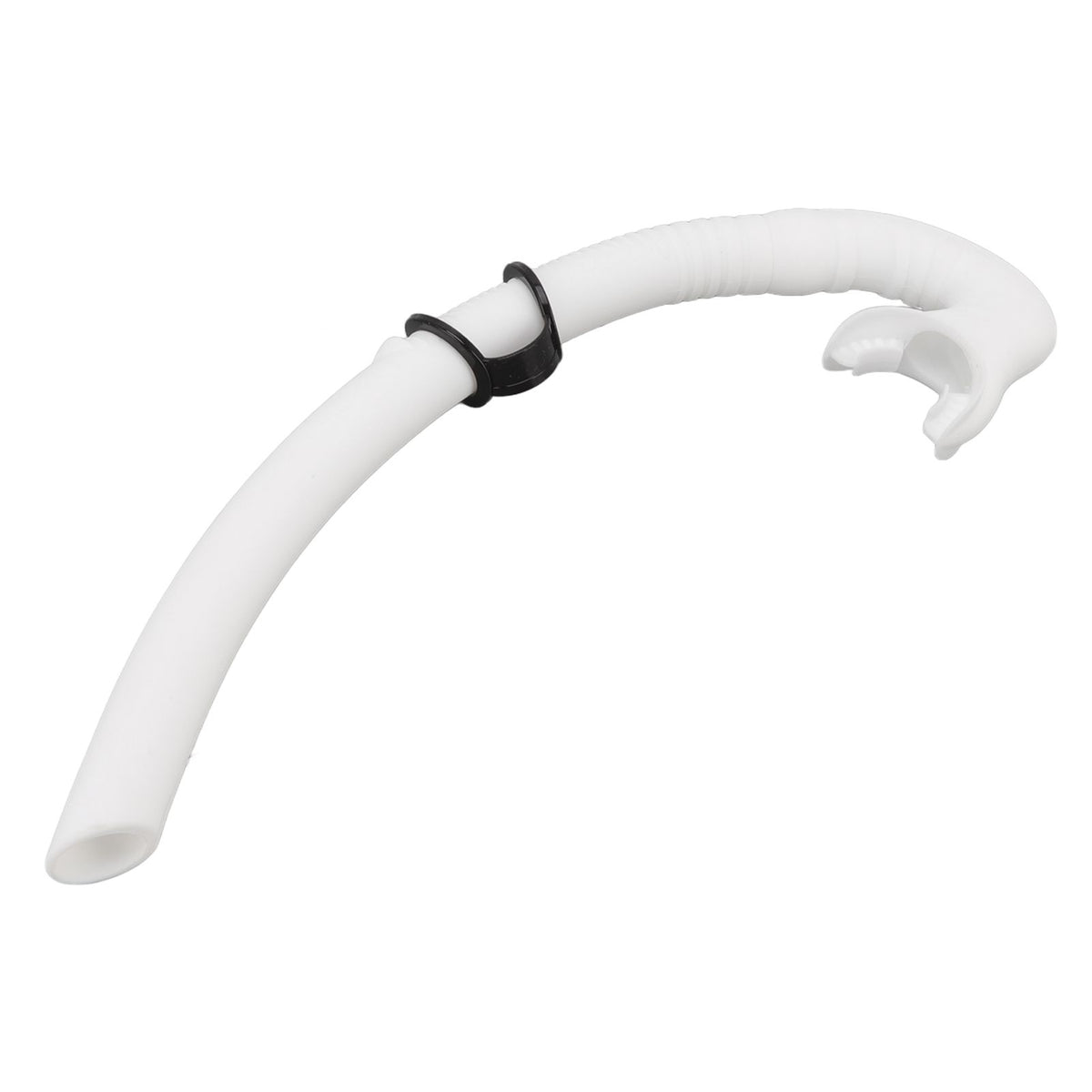 Diving Breathing Tube Foldable Soft Mouthpiece Silicone Freediving Snorkel for Spearfishing Swimming Snorkeling White