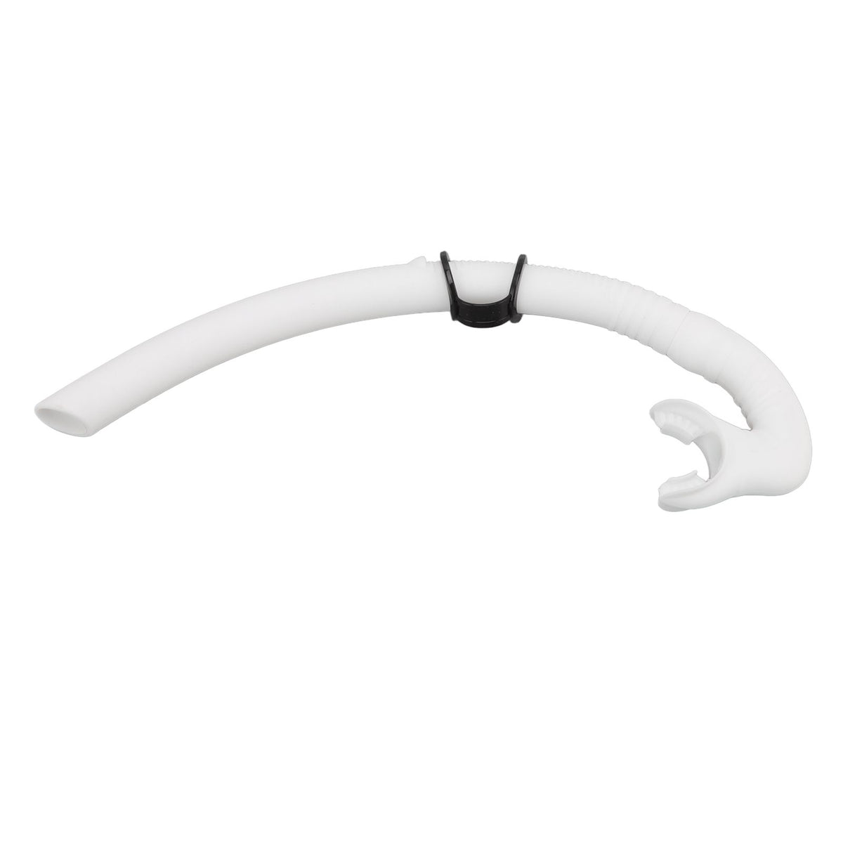 Diving Breathing Tube Foldable Soft Mouthpiece Silicone Freediving Snorkel for Spearfishing Swimming Snorkeling White