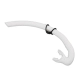 Diving Breathing Tube Foldable Soft Mouthpiece Silicone Freediving Snorkel for Spearfishing Swimming Snorkeling White - Close-Up Angle