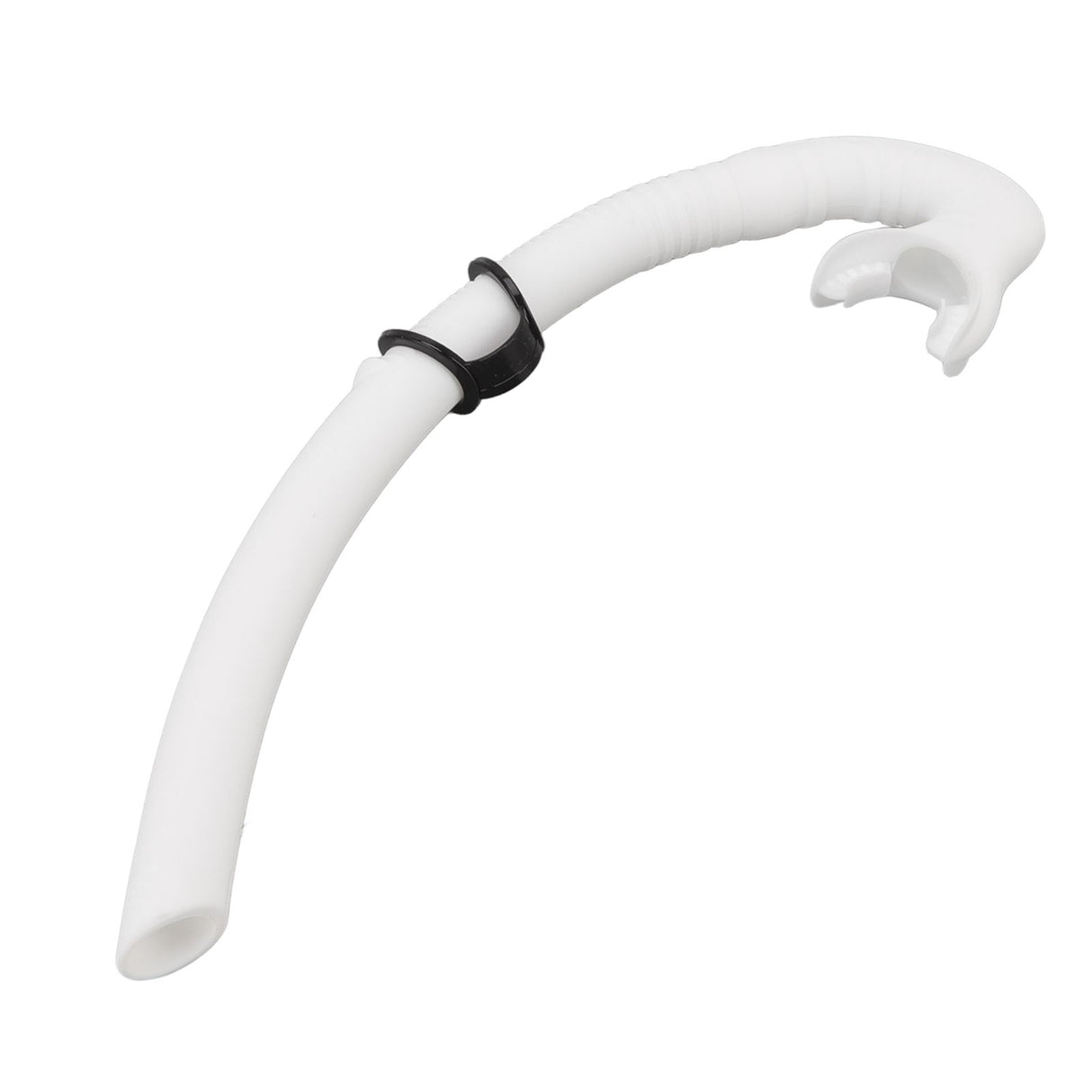 Diving Breathing Tube Foldable Soft Mouthpiece Silicone Freediving Snorkel for Spearfishing Swimming Snorkeling White