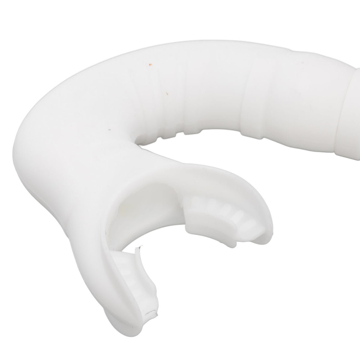 Diving Breathing Tube Foldable Soft Mouthpiece Silicone Freediving Snorkel for Spearfishing Swimming Snorkeling White