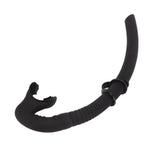 Diving Breathing Tube Foldable Soft Mouthpiece Silicone Freediving Snorkel for Spearfishing Swimming Snorkeling Black