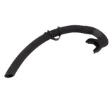 Diving Breathing Tube Foldable Soft Mouthpiece Silicone Freediving Snorkel for Spearfishing Swimming Snorkeling Black - Top-Down View