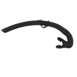 Diving Breathing Tube Foldable Soft Mouthpiece Silicone Freediving Snorkel for Spearfishing Swimming Snorkeling Black
