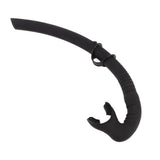 Diving Breathing Tube Foldable Soft Mouthpiece Silicone Freediving Snorkel for Spearfishing Swimming Snorkeling Black - Rear View